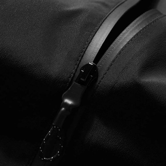 Black Mens Hooded Coat - Picture 5 of 5